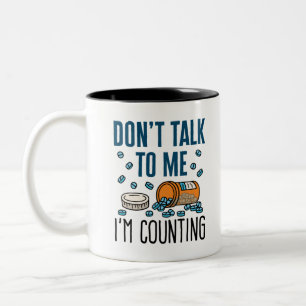 Tasse 2 Couleurs Pharmaciens Tech ne parle pas Je compte