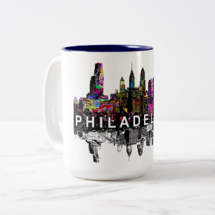 Tasse 2 Couleurs Philadelphie, Pennsylvanie en graffiti