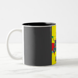 Tasse 2 Couleurs Phoenix City Map - Art Abstrait coloré Imprimer