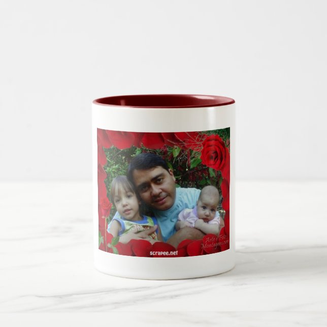 Tasse 2 Couleurs photo cadre (Centre)