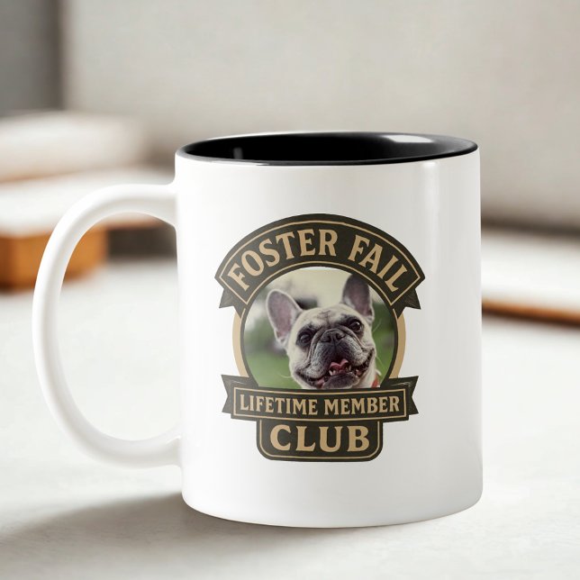 Tasse 2 Couleurs Photo d'adoption de l'animal de compagnie d'échec (Pet Foster Failure Pet Photo coffee mug)