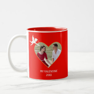 Tasse 2 Couleurs Photo de couple moderne personnalisé pour la Saint