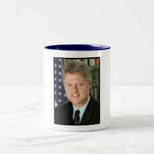 Tasse 2 Couleurs Photo de la Maison Blanche du président Bill Clint