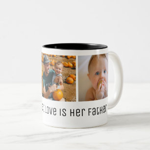 Tasse 2 Couleurs Photo de la première Fête des pères d'amour d'u