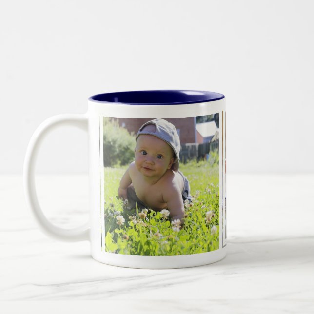 Tasse 2 Couleurs photo moderne mignonne tendance créer votre propre (Gauche)