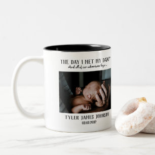 Tasse 2 Couleurs Photo papa personnalisée Première Fête des pères