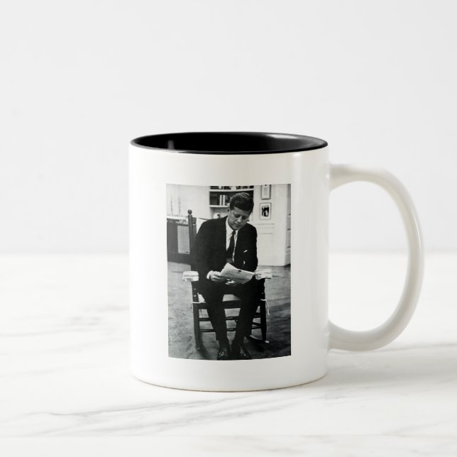 Tasse 2 Couleurs Photographie de John F. Kennedy 2 (Droit)