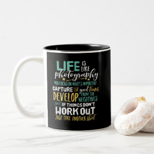 Tasse 2 Couleurs Photographie Inspirationnelle Citation de vie Phot