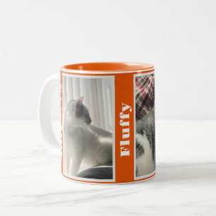 Tasse 2 Couleurs Photos et noms d'animaux de compagnie orange Citru