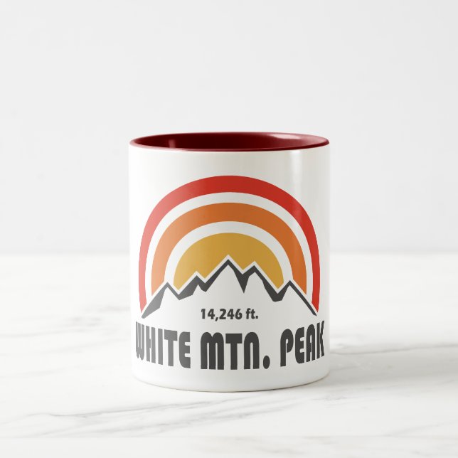 Tasse 2 Couleurs Pic White Mountain Californie (Centre)