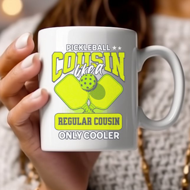 Tasse 2 Couleurs Pickleball Cousin Like Regular Cousin only Glacièr (Créateur téléchargé)