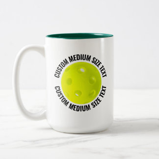 Tasse 2 Couleurs Pickleball & Texte Moyen VERT CHASSEUR 425g Person