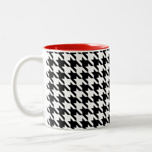 Tasse 2 Couleurs Pied-de-poule, motif de pied-de-poule dans