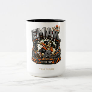 Tasse 2 Couleurs Piège de Bureau Personnalisé par Email Café de Bur