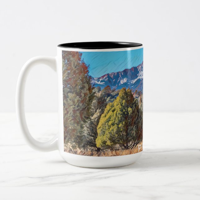 Tasse 2 Couleurs Pikes Peak au Jardin des Dieux (Gauche)