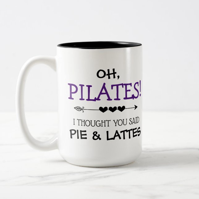 Tasse 2 Couleurs Pilates amusants (Gauche)