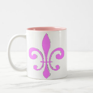 Tasse 2 Couleurs Pink Fleur De Lis