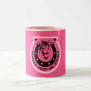 Tasse 2 Couleurs Pink Horseback Rider