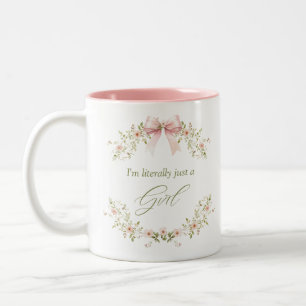 Tasse 2 Couleurs Pink Je suis littéralement juste un cadeau ado vir