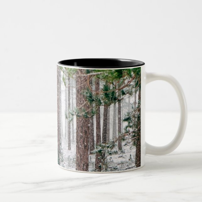 Tasse 2 Couleurs Pins neigeux (Droit)