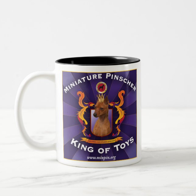 Tasse 2 Couleurs Pinscher miniature, roi des jouets (Gauche)