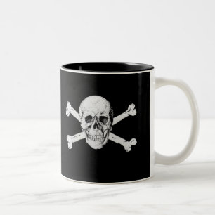 Tasse 2 Couleurs Pirate Crâne et os croisés Musique