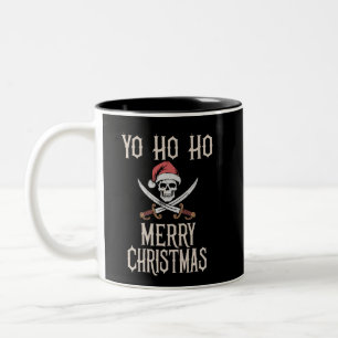 Tasse 2 Couleurs Pirate de vacances Yo Ho Ho Noël Santa Bateau 