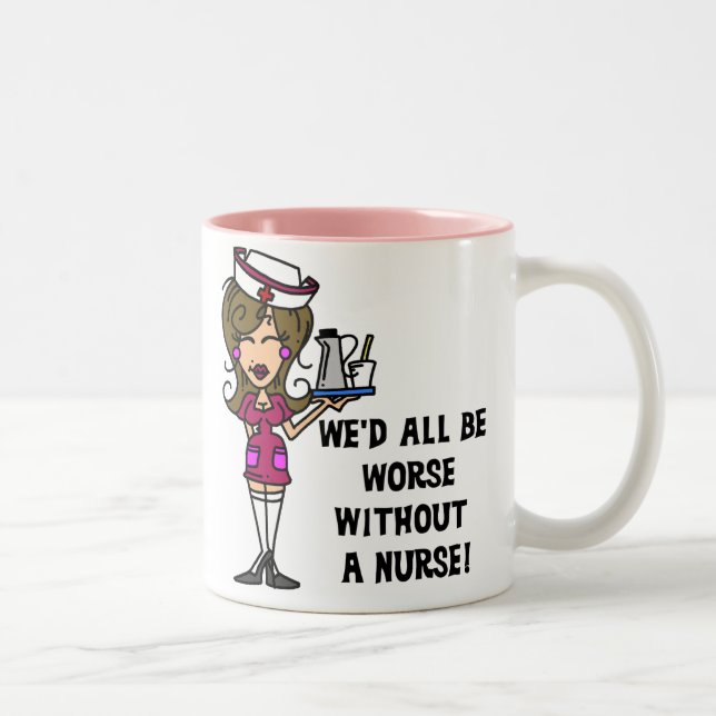 Tasse 2 Couleurs Pire sans infirmière (Droit)