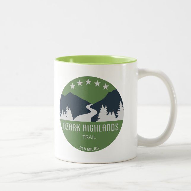 Tasse 2 Couleurs Piste des Hautes-Terres d'Ozark (Droit)