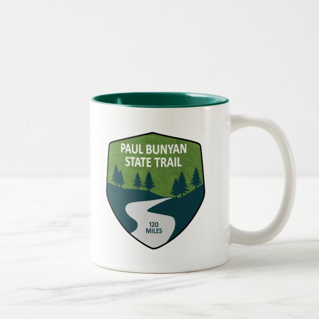 Tasse 2 Couleurs Piste d'État Paul Bunyan (Droit)