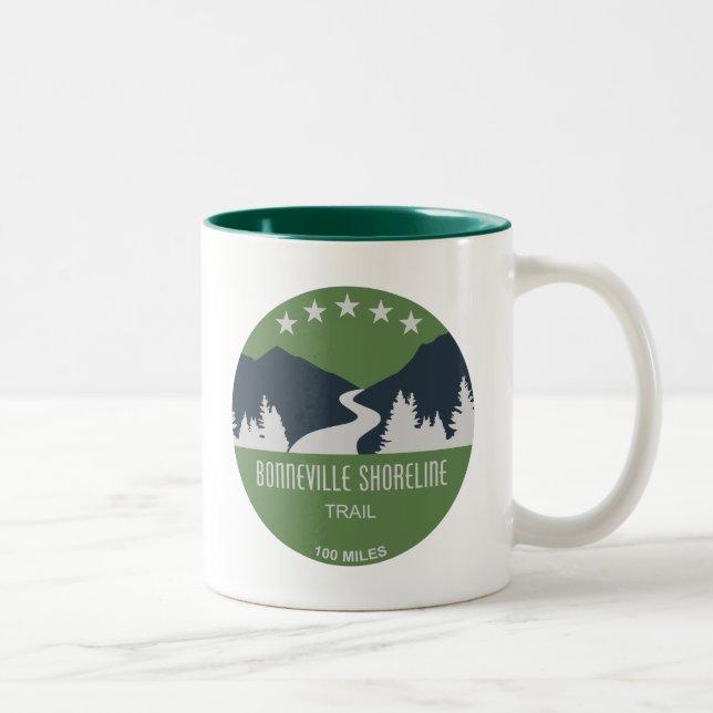 Tasse 2 Couleurs Piste du rivage de Bonneville (Droit)