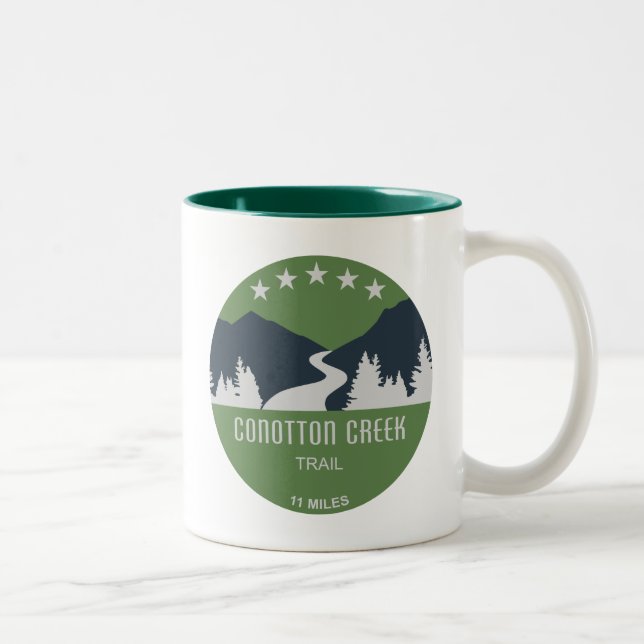 Tasse 2 Couleurs Piste du ruisseau Conotton (Droit)