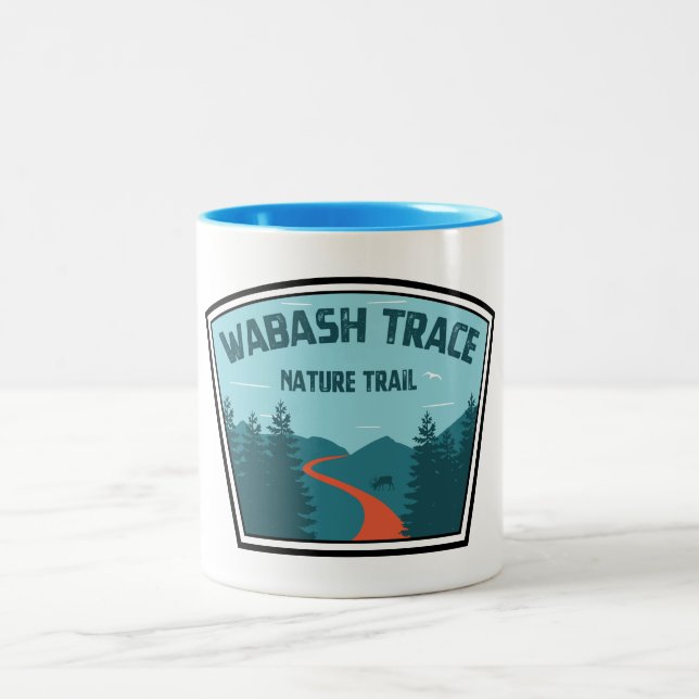 Tasse 2 Couleurs Piste naturelle de Wabash Trace (Centre)