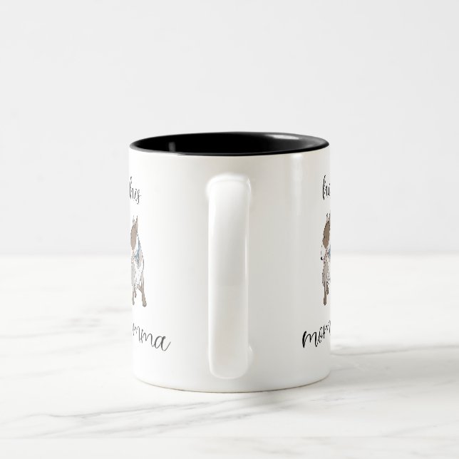 Tasse 2 Couleurs Pitbul Sa Momma (Poignée)