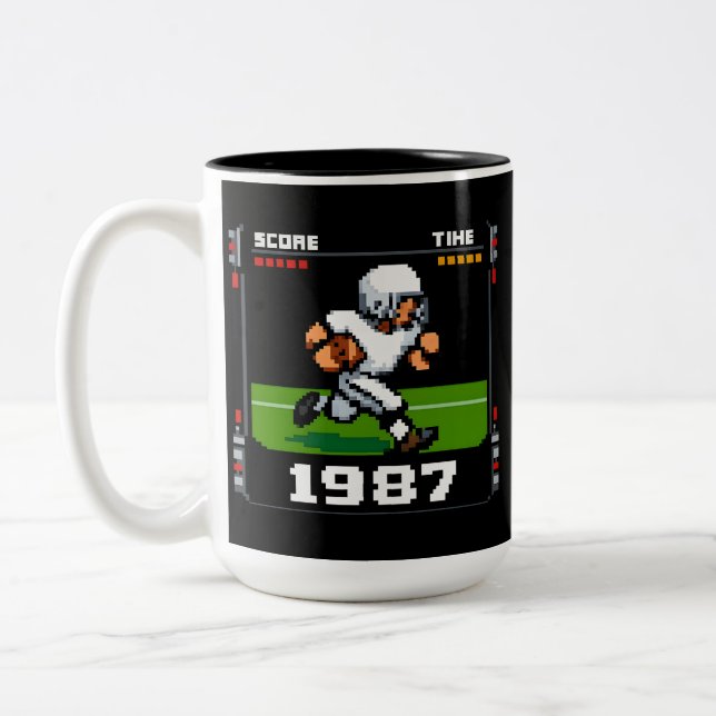 Tasse 2 Couleurs Pixel Gridiron Hero (Gauche)