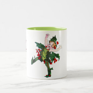Tasse 2 Couleurs Pixies vintages de Noël