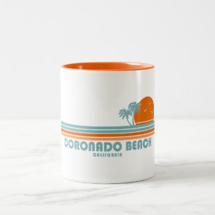 Tasse 2 Couleurs Plage de Coronado Californie Soleil Palmiers