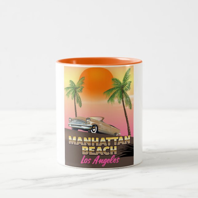 Tasse 2 Couleurs Plage de Manhattan Los Angeles (Centre)