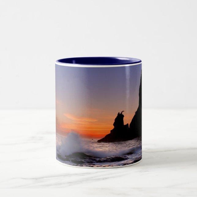 Tasse 2 Couleurs Plage de Rialto au coucher du soleil (Centre)
