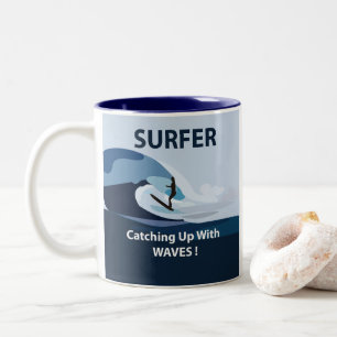 Tasse 2 Couleurs Plage de surfeur Surfing