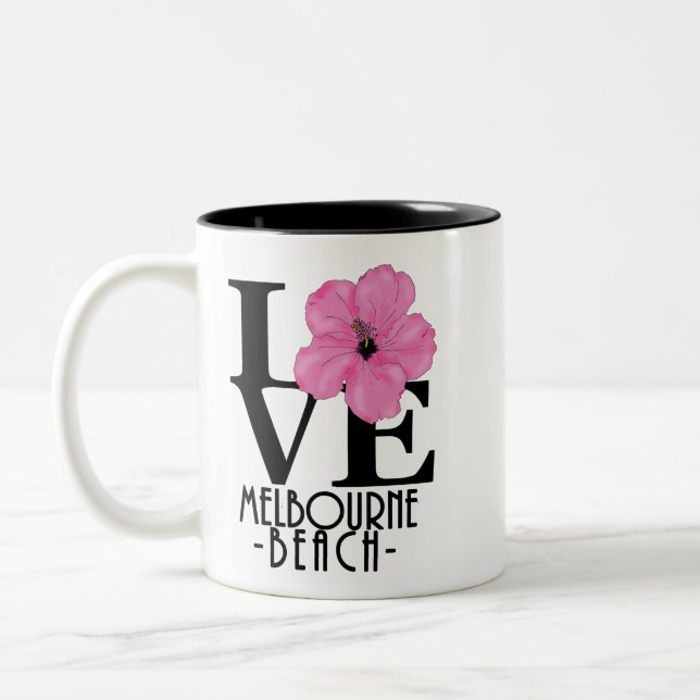Tasse 2 Couleurs Plage la Floride de Melbourne d'AMOUR (Gauche)