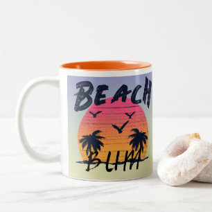 Tasse 2 Couleurs Plage/littoral/tropical/hawaïen