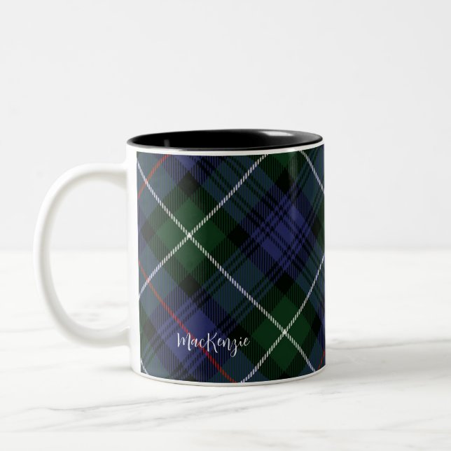 Tasse 2 Couleurs Plaid Purple Green MacKenzie Tartan (Gauche)