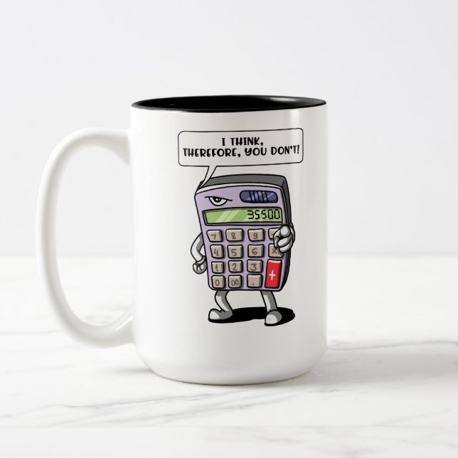 Tasse 2 Couleurs Plaisanterie drôle de mathématiques de (Gauche)