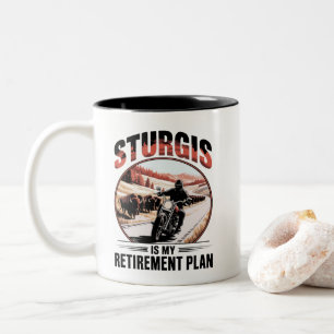 Tasse 2 Couleurs Plan de retraite de motards de Sturgis SD