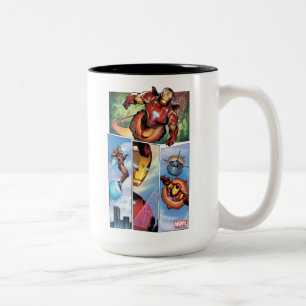 Tasse 2 Couleurs Planches de Comics d'Iron Man