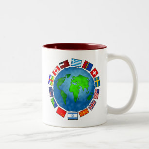 Tasse 2 Couleurs Planète de drapeau