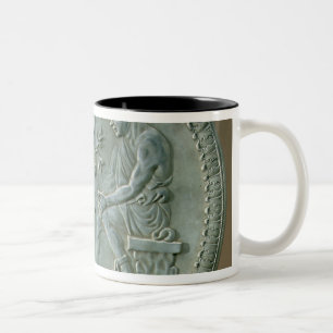 Tasse 2 Couleurs Plat dépeignant le berger, les chèvres et le chi