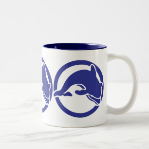Tasse 2 Couleurs Plongée Dolphin Ocean Art