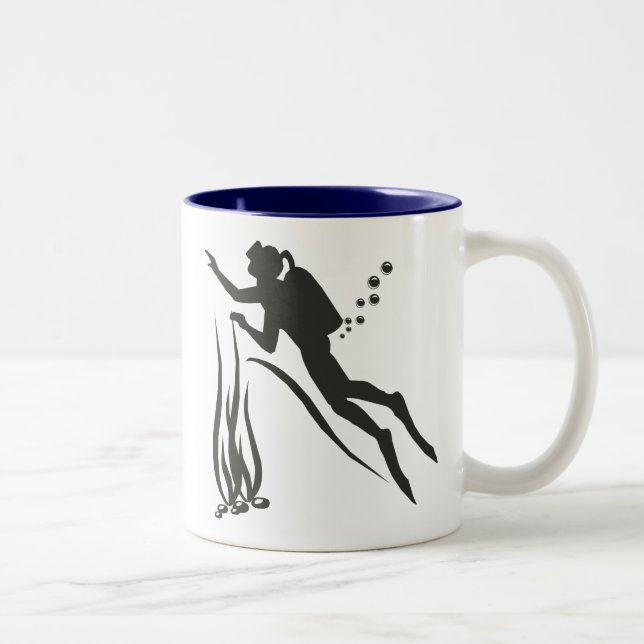 Tasse 2 Couleurs Plongeur autonome très drôle (Droit)